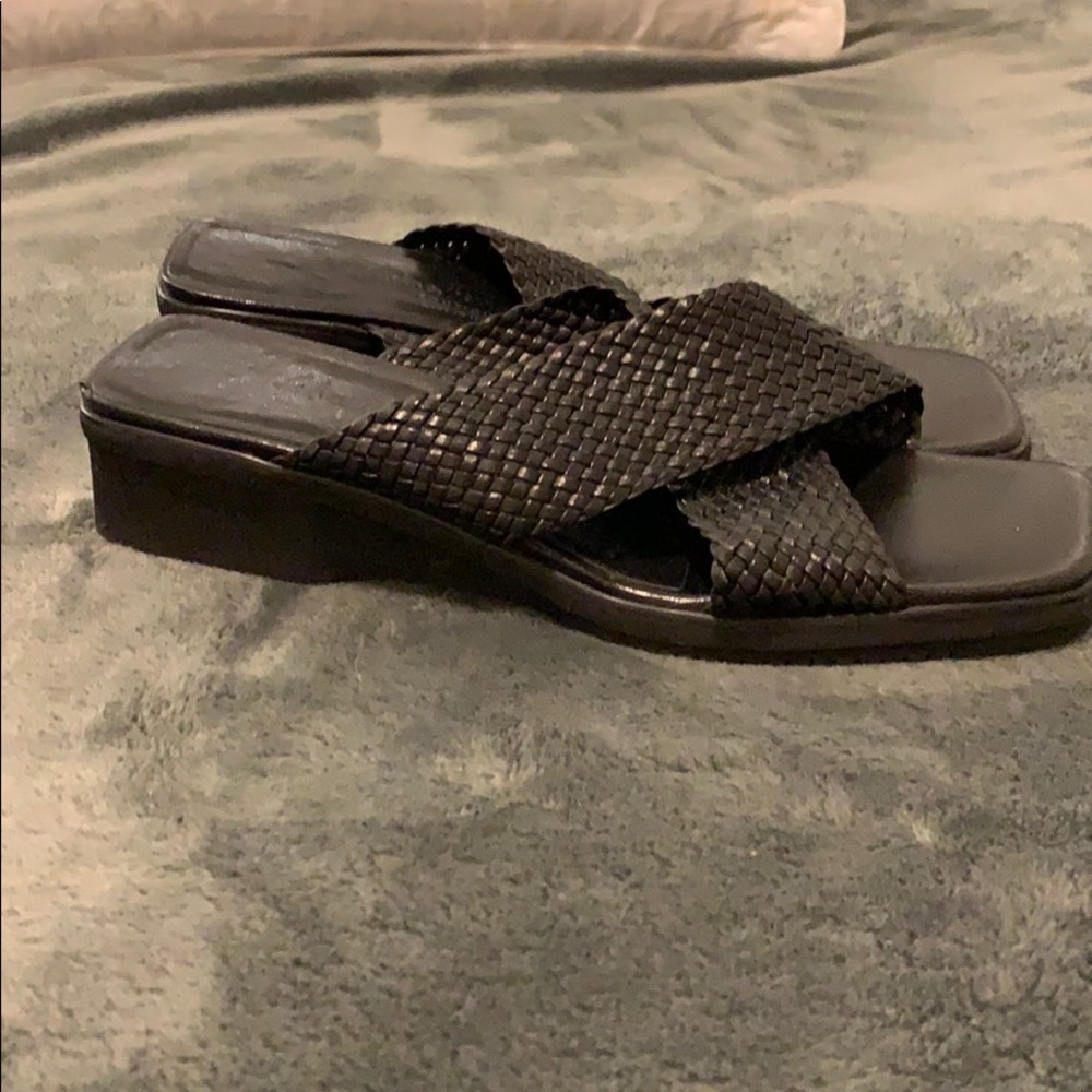 Ferragamo black strap sandals